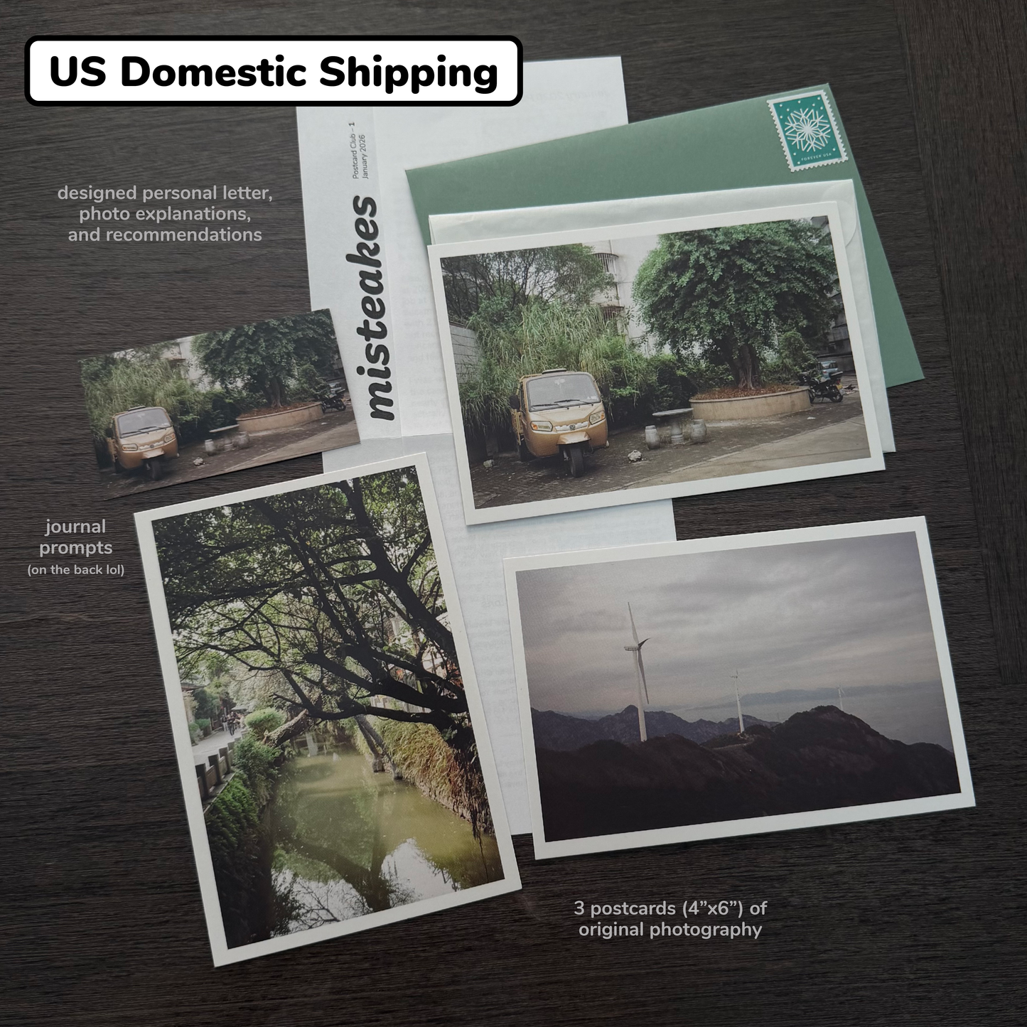 misteakes postcard club (us domestic shipping)